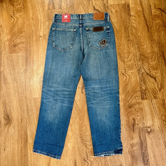 NWT. Lucky Brand Boy Midrise Relaxed Straight Patchwork Jeans. 2/26 R. - Picture 2 of 14